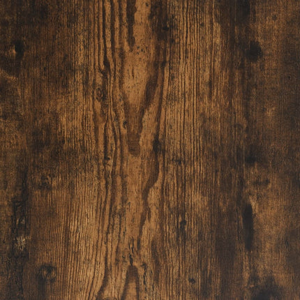 Vitrinskåp rökfärgad ek 60x8,5x58 cm konstruerat trä
