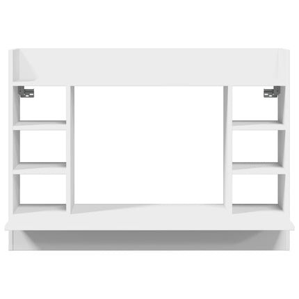Väggmonterat skrivbord vit 105x48x75 cm konstruerat trä