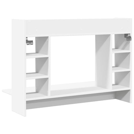 Väggmonterat skrivbord vit 105x48x75 cm konstruerat trä