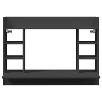 Väggmonterat skrivbord svart 105x48x75 cm konstruerat trä