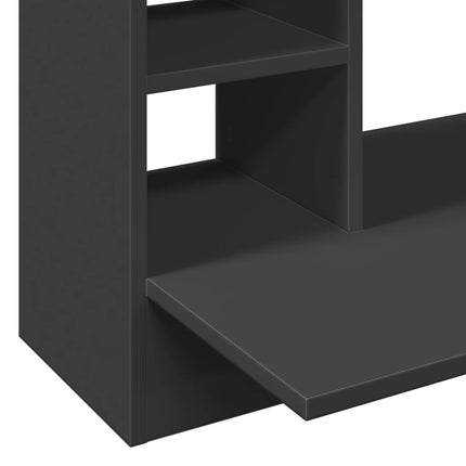 Väggmonterat skrivbord svart 105x48x75 cm konstruerat trä