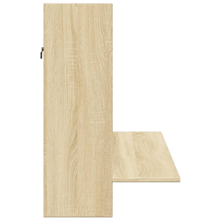 Väggmonterat skrivbord sonoma-ek 105x48x75 cm konstruerat trä