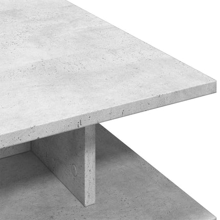 Soffbord betonggrå 102x55x35 cm konstruerat trä
