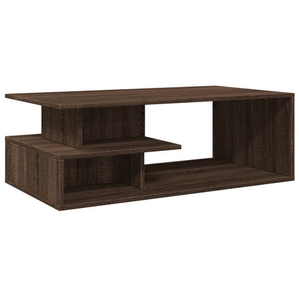 Soffbord brun ek 102x55x35 cm konstruerat trä
