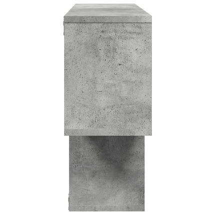 Vägghylla betonggrå 100x20x53 cm konstruerat trä