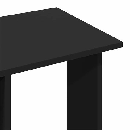Garderob med hjul svart 102x38x110 cm konstruerat trä