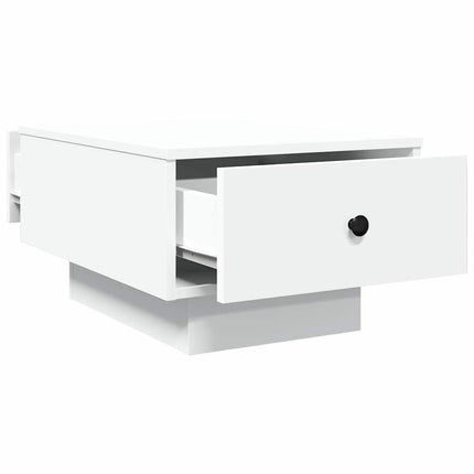 Soffbord vit 60x45x31 cm konstruerat trä
