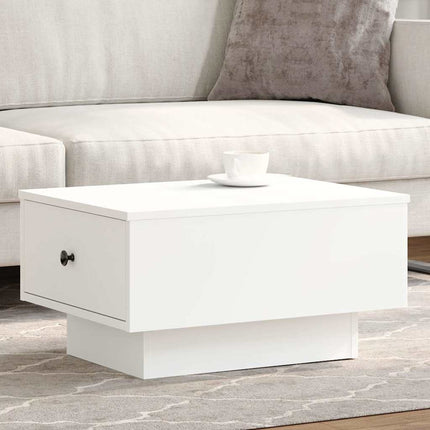 Soffbord vit 60x45x31 cm konstruerat trä