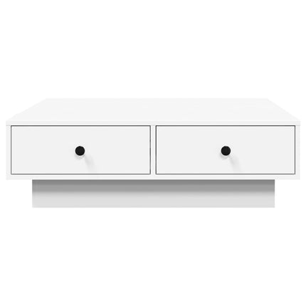 Soffbord vit 90x90x28 cm konstruerat trä