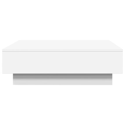 Soffbord vit 90x90x28 cm konstruerat trä