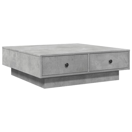 Soffbord betonggrå 90x90x28 cm konstruerat trä