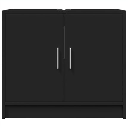 Tvättställsskåp svart 63x29x55 cm konstruerat trä