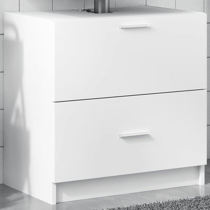 Tvättställsskåp vit 59x37x59 cm konstruerat trä