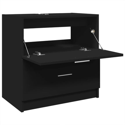 Tvättställsskåp svart 59x37x59 cm konstruerat trä