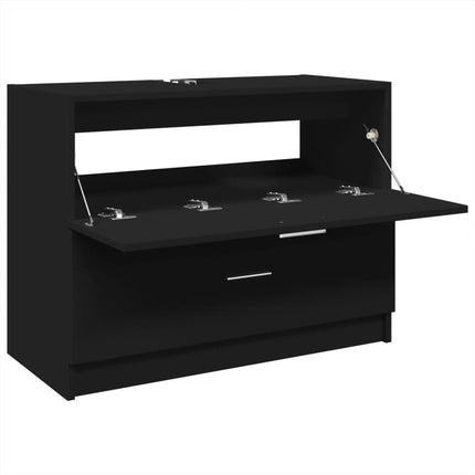 Tvättställsskåp svart 78x37x59 cm konstruerat trä