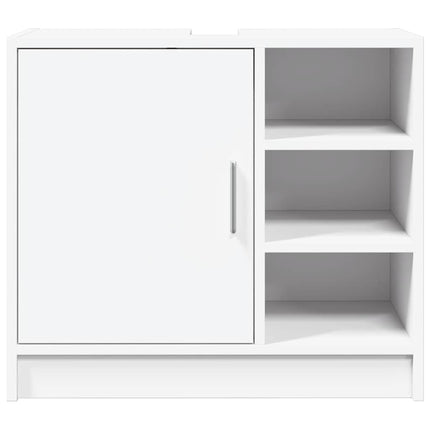 Tvättställsskåp vit 63x29x55 cm konstruerat trä