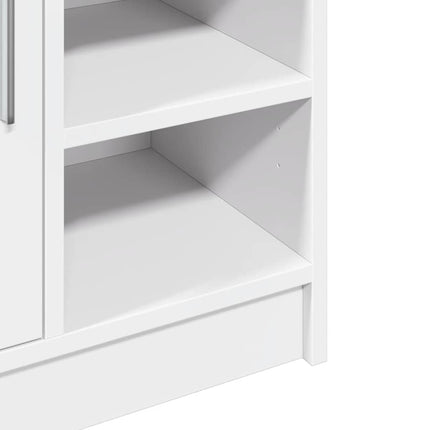 Tvättställsskåp vit 63x29x55 cm konstruerat trä