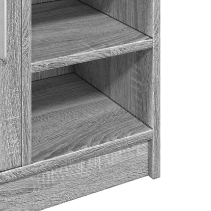 Tvättställsskåp grå sonoma 63x29x55 cm konstruerat trä