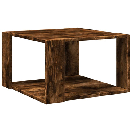 Soffbord rökfärgad ek 51,5x51,5x30 cm konstruerat trä