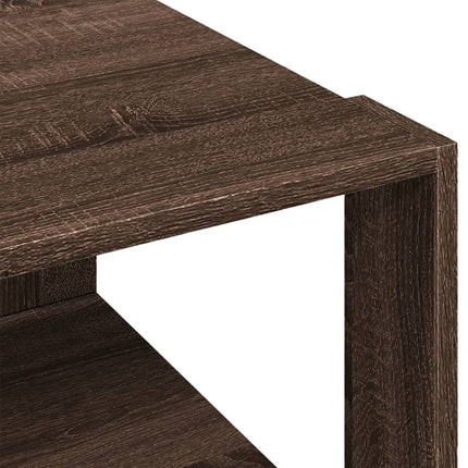 Soffbord brun ek 51,5x51,5x30 cm konstruerat trä