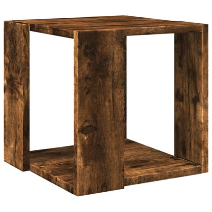 Soffbord rökfärgad ek 32x32x30 cm konstruerat trä
