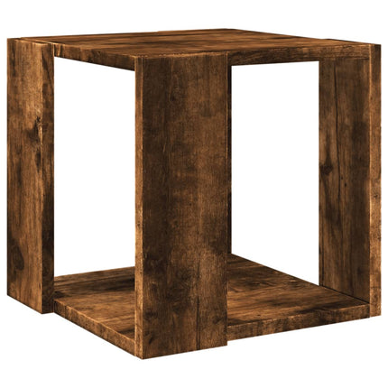 Soffbord rökfärgad ek 32x32x30 cm konstruerat trä