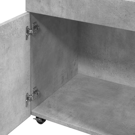 Barvagn betonggrå 50x41x89 cm konstruerat trä