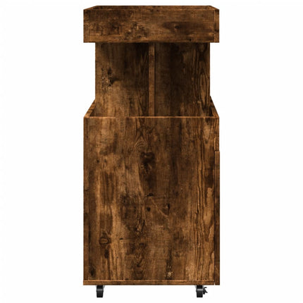 Barvagn rökfärgad ek 50x41x89 cm konstruerat trä