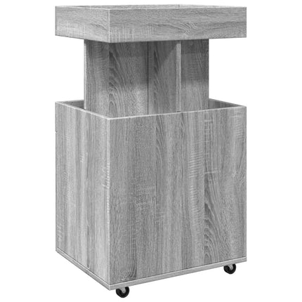 Barvagn grå sonoma 50x41x89 cm konstruerat trä