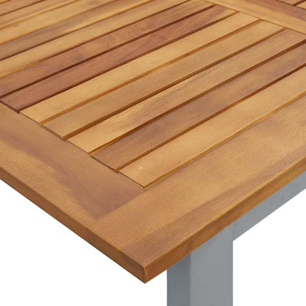 Trädgårdsmöbelset 5 pcs Grå Massivt Akaciaträ