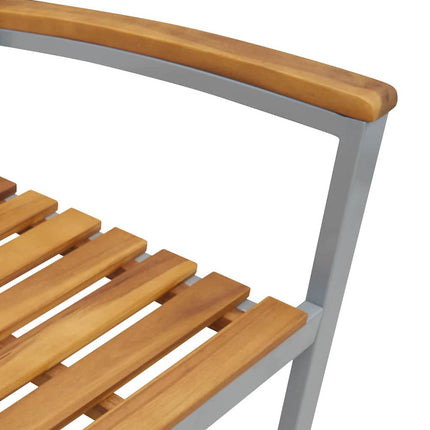 Trädgårdsmöbelset 5 pcs Grå Massivt Akaciaträ