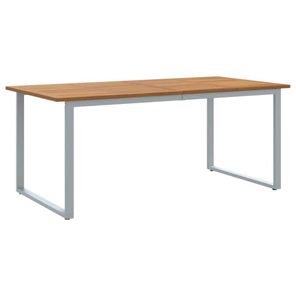 Trädgårdsmöbelset 7 pcs Grå Massivt Akaciaträ