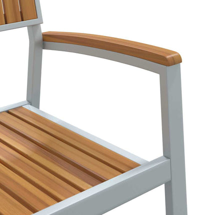 Trädgårdsmöbelset 9 pcs Grå Massivt Akaciaträ