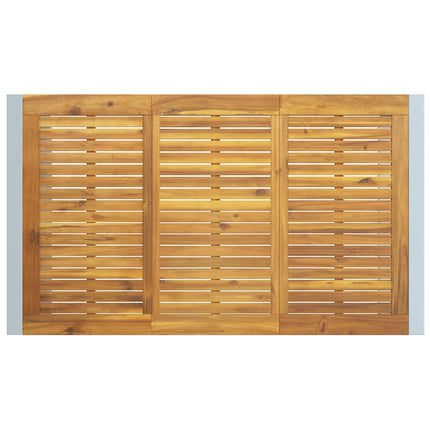 Trädgårdsmöbelset 5 pcs Grå Massivt Akaciaträ