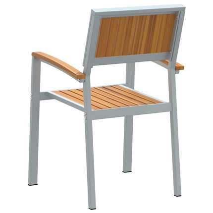Stapelstol 6 pcs Brun 56 x 57 x 87 cm Massivt Akaciaträ