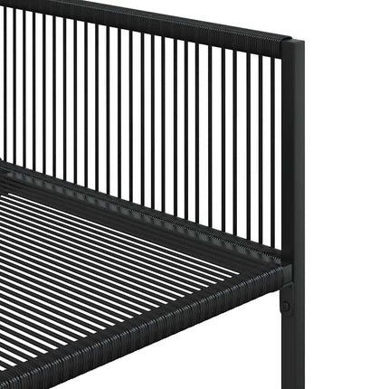 Matgrupp för trädgården 11 delar svart konstrottning