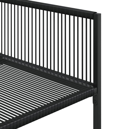 Matgrupp för trädgården 13 delar svart konstrotting