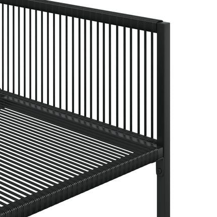 Matgrupp för trädgården 13 delar svart konstrotting