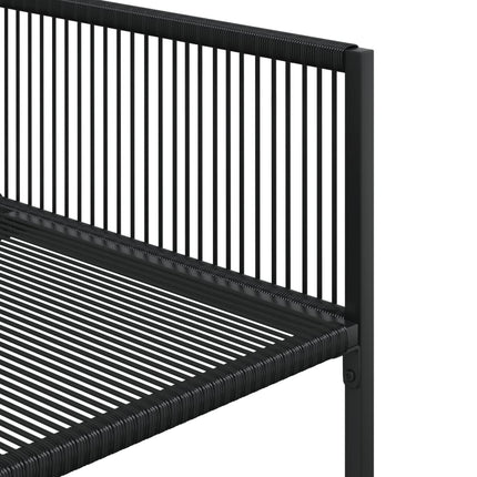 Matgrupp för trädgården 17 delar konstrotting svart