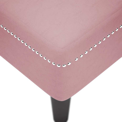 Schäslong med kudde och höger armstöd rosa sammet