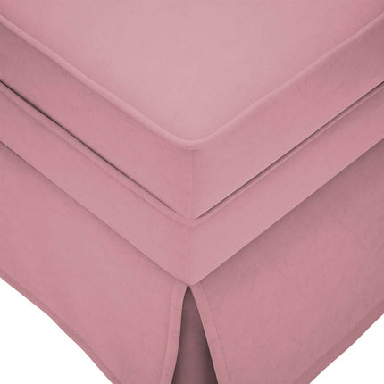 Schäslong med bolster och höger armstöd rosa sammet
