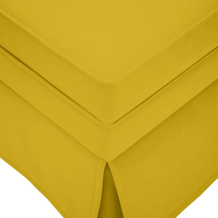 Schäslong med bolster och höger armstöd gul sammet