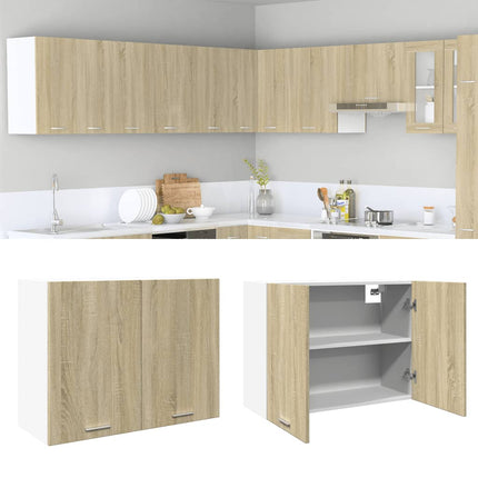 Väggskåp “Lyon” sonoma-ek 80x31x60 cm konstruerat trä