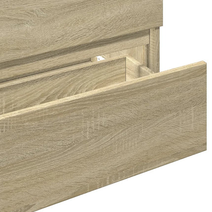 Tvättställsskåp sonoma-ek 80x38,5x45 cm konstruerat trä