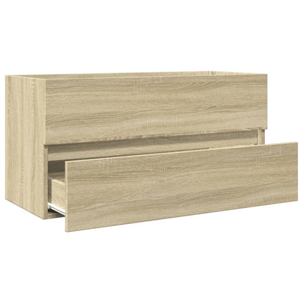 Tvättställsskåp sonoma-ek 90x38,5x45 cm spånskiva
