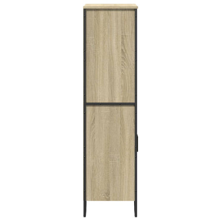 Högskåp sonoma-ek 79,5x35,5x137,5 cm konstruerat trä