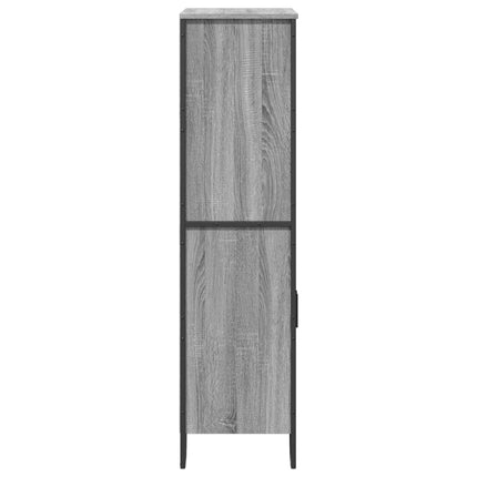 Högskåp grå sonoma 79,5x35,5x137,5 cm konstruerat trä