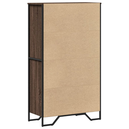 Högskåp brun ek 79,5x35,5x137,5 cm konstruerat trä