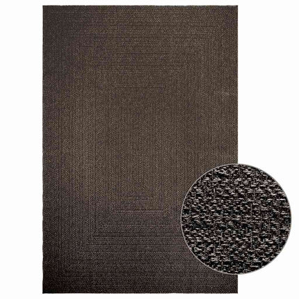 Matta ZIZUR antracit 200x290 cm jutelook inomhus och utomhus