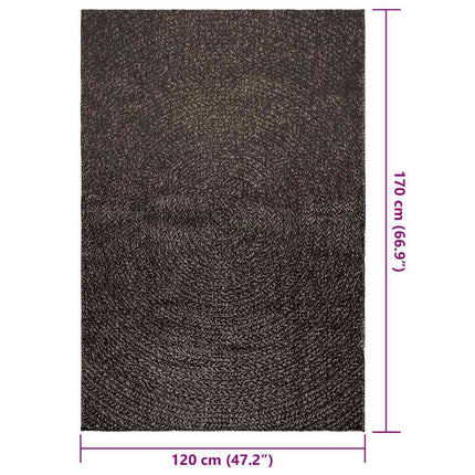 Matta ZIZUR antracit 120x170 cm jutelook inomhus och utomhus